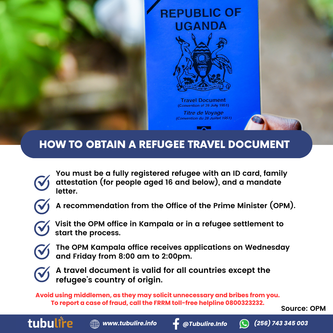 How to obtain a refugee travel document - Tubulire